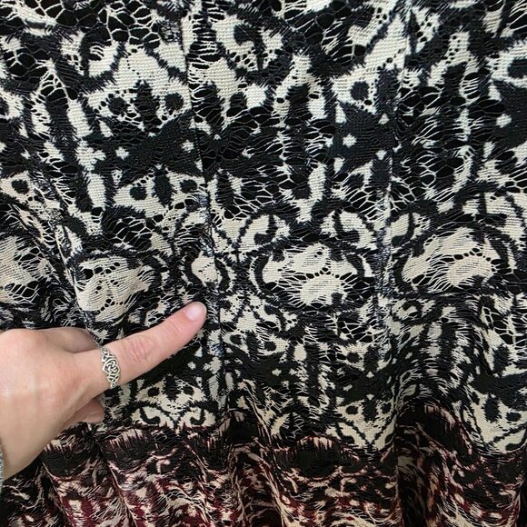 Roz & Ali Black Multi Lace Overlay Dress Size 16 Sleeveless Party Cocktail - Picture 6 of 8